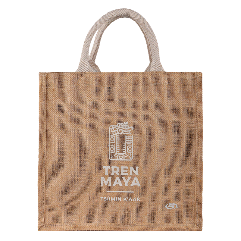 Bolsa De Mano Tren Maya Yute Beige