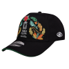 Gorra Tren Maya Negra Velcro Flores