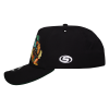 Gorra Tren Maya Negra Velcro Flores