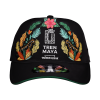 Gorra Tren Maya Negra Velcro Flores