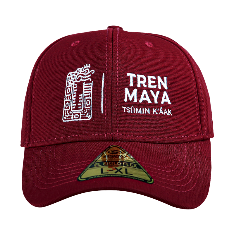 Gorra Tren Maya Flex Tinto