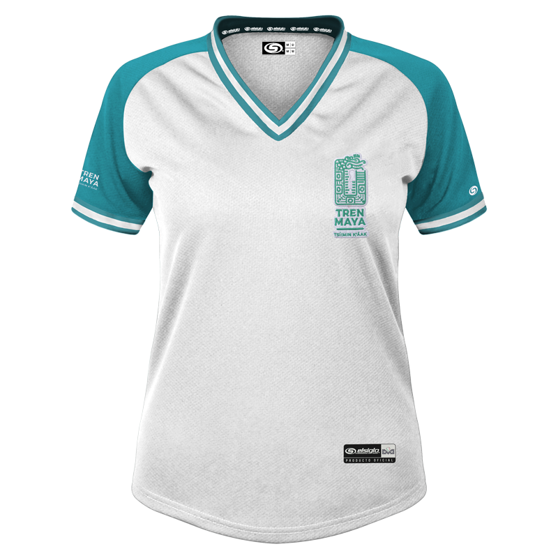 Jersey Tren Maya Essential Bco Verde Dama