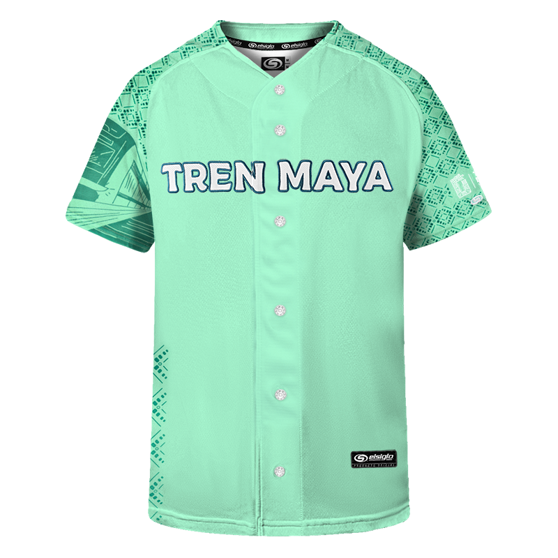 Jersey Tren Maya Sub Menta Grecas Mangas Caballero