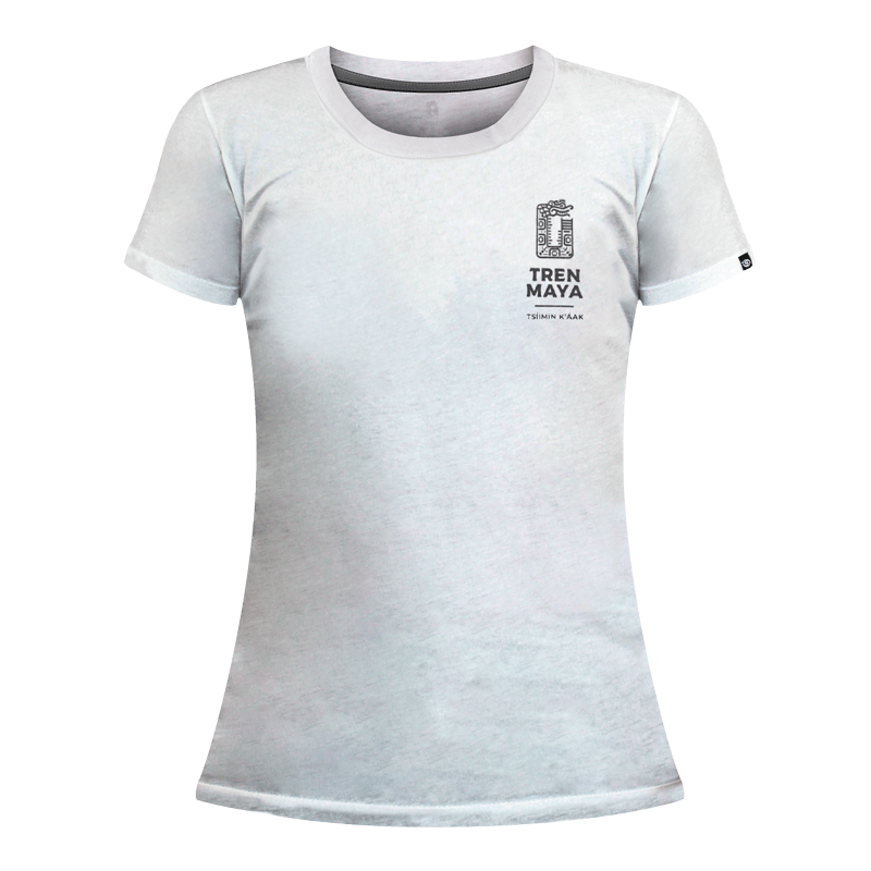Playera Tren Maya Blanco Tren Dama