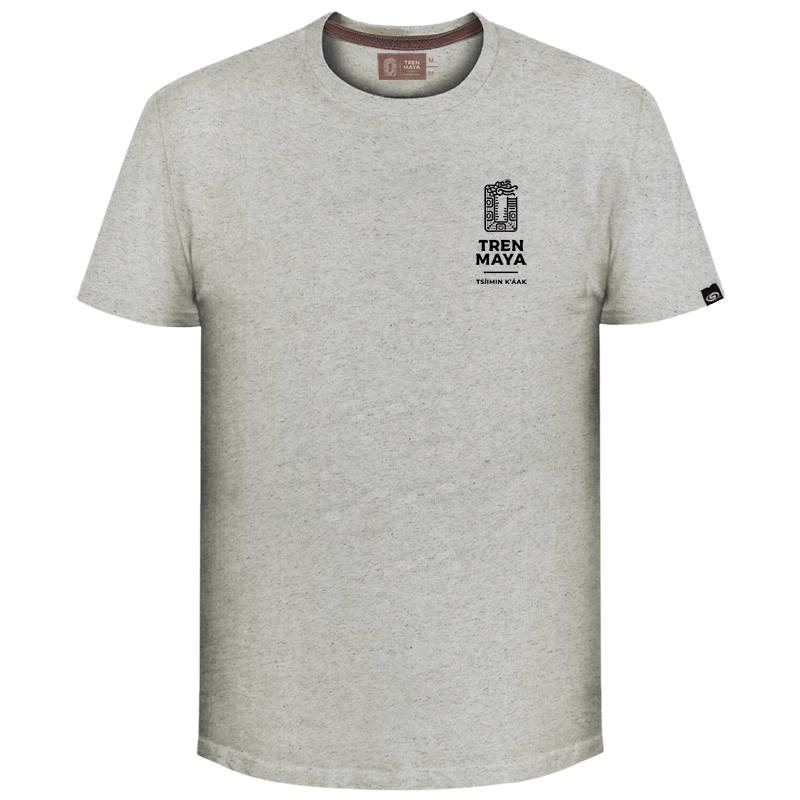 Playera Tren Maya Avena Jaspe Señales Caballero