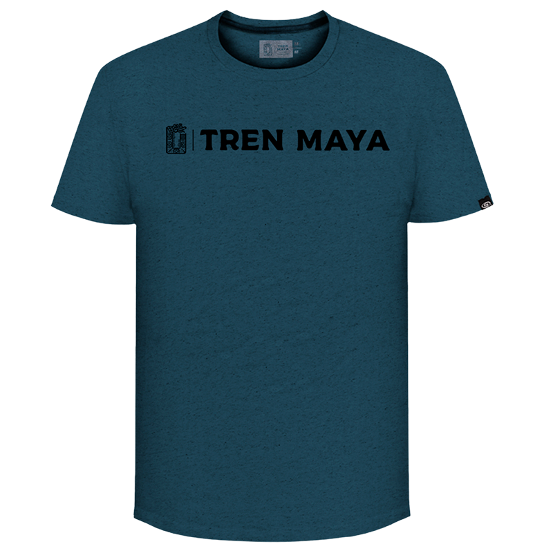 Playera Tren Maya Azul AQ Caballero