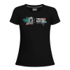 Playera Tren Maya Negro Logo Hojas Dama