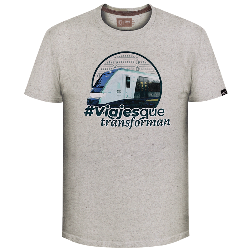 Playera Tren Maya Avena Jaspe VQTRF Caballero