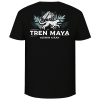 Playera Tren Maya Negro Jaguar Pirámide Caballero
