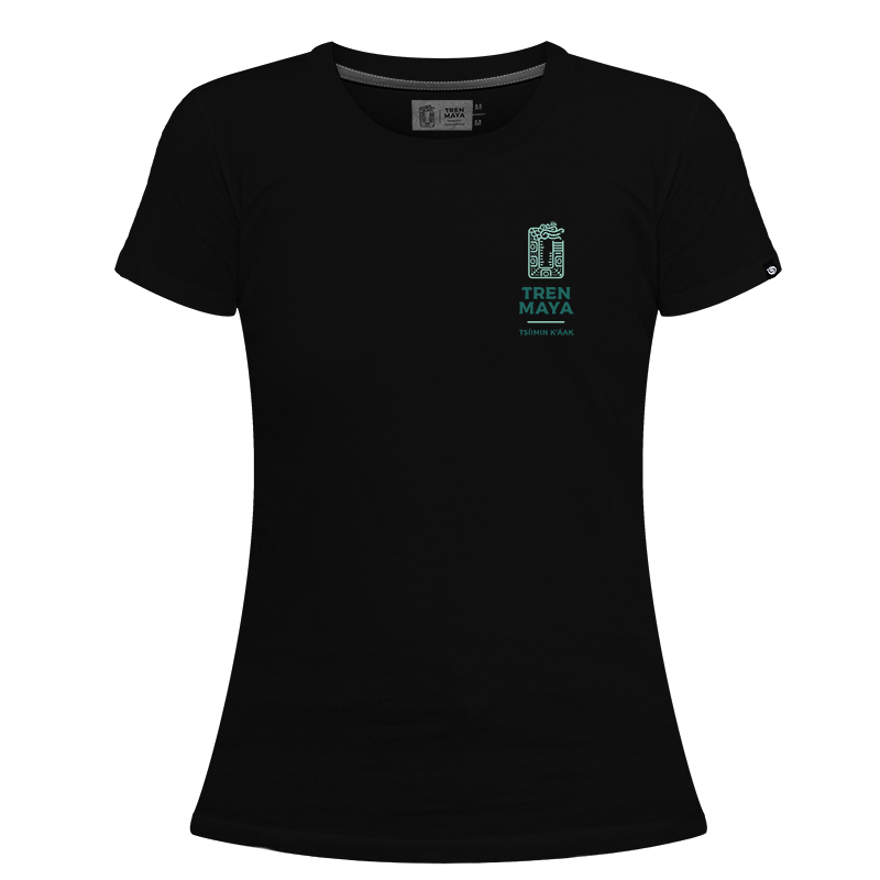 Playera Tren Maya Negro Ruta Dama