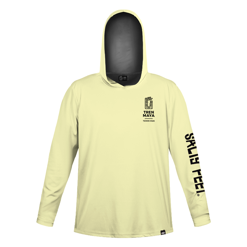 Playera Hoodie Tren Maya Vainilla Salty Caballero