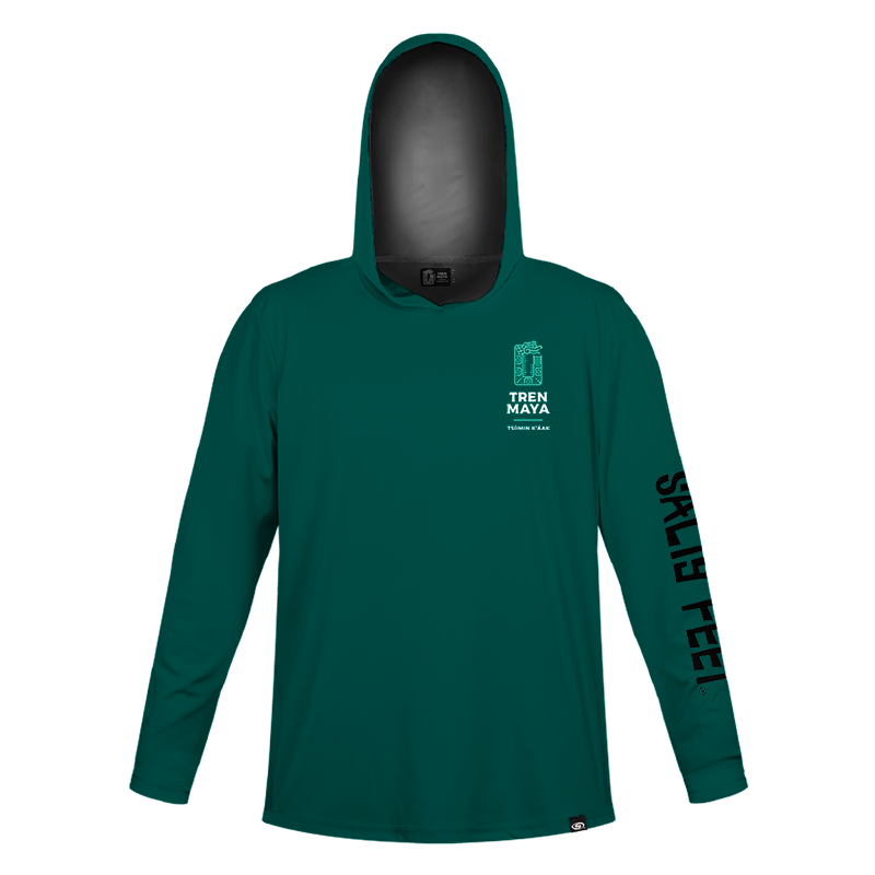 Playera hoodie Tren Maya Vde Salty Caballero