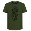 Playera Tren Maya Verde Jaguar Negro Caballero