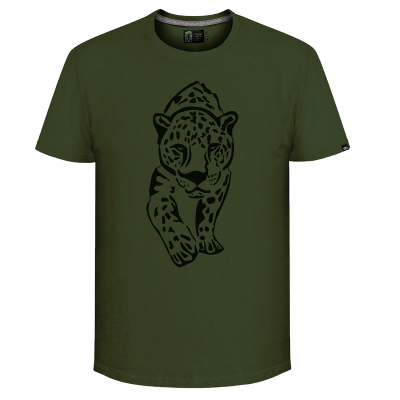 Playera Tren Maya Verde Jaguar Negro Caballero