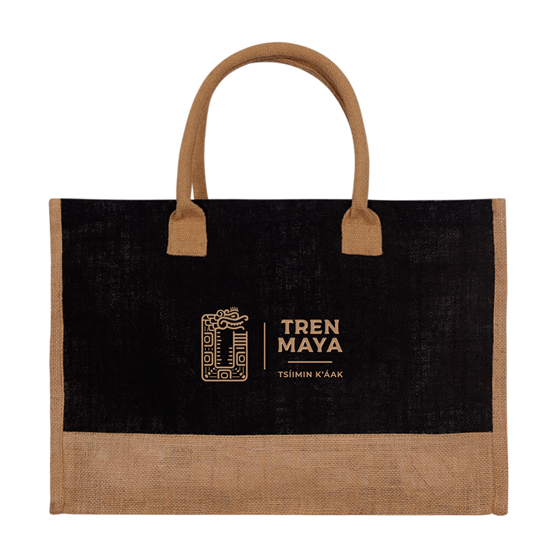 Bolsa Tren Maya Negra Yute