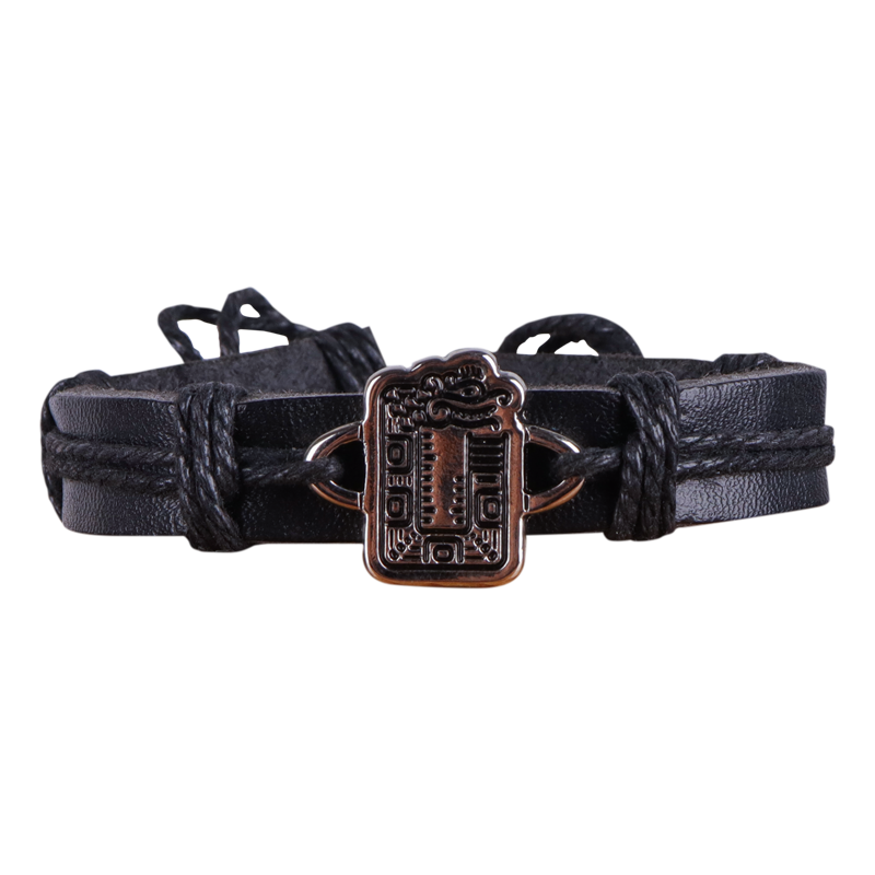 Brazalete Tren Maya Negro Logo