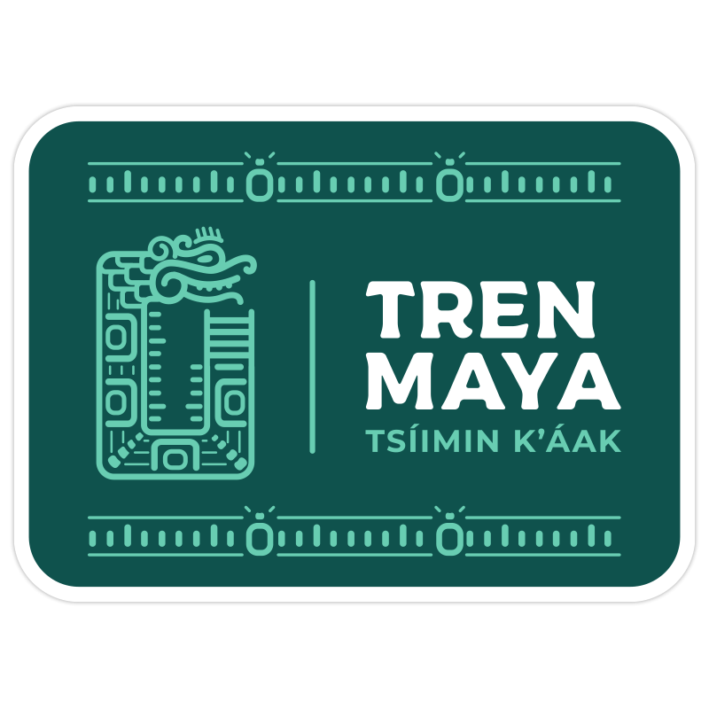 Calcomanía Tren Maya Verde Logo