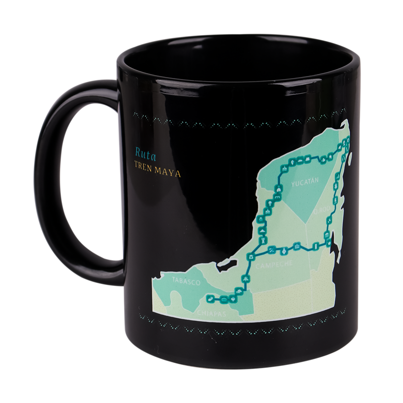Taza Tren Maya Negra Ruta