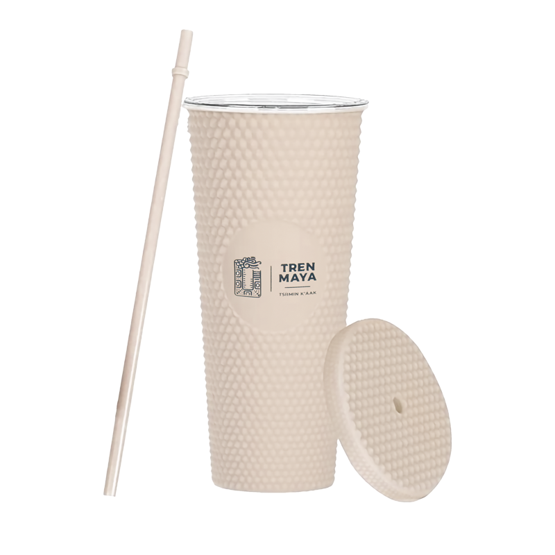 Vaso Tren Maya Beige Diamante