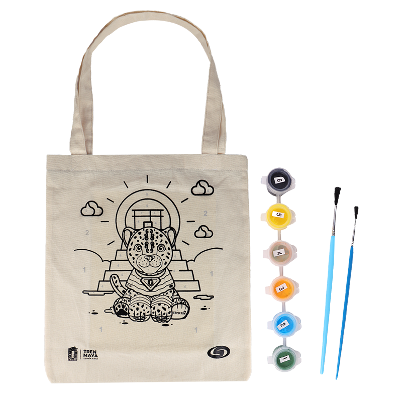 Bolsa Tren Maya Ecológica Para Pintar