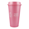 Vaso Tren Maya De Plástico Con Tapa