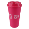 Vaso Tren Maya De Plástico Con Tapa