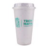Vaso Tren Maya De Plástico Con Tapa