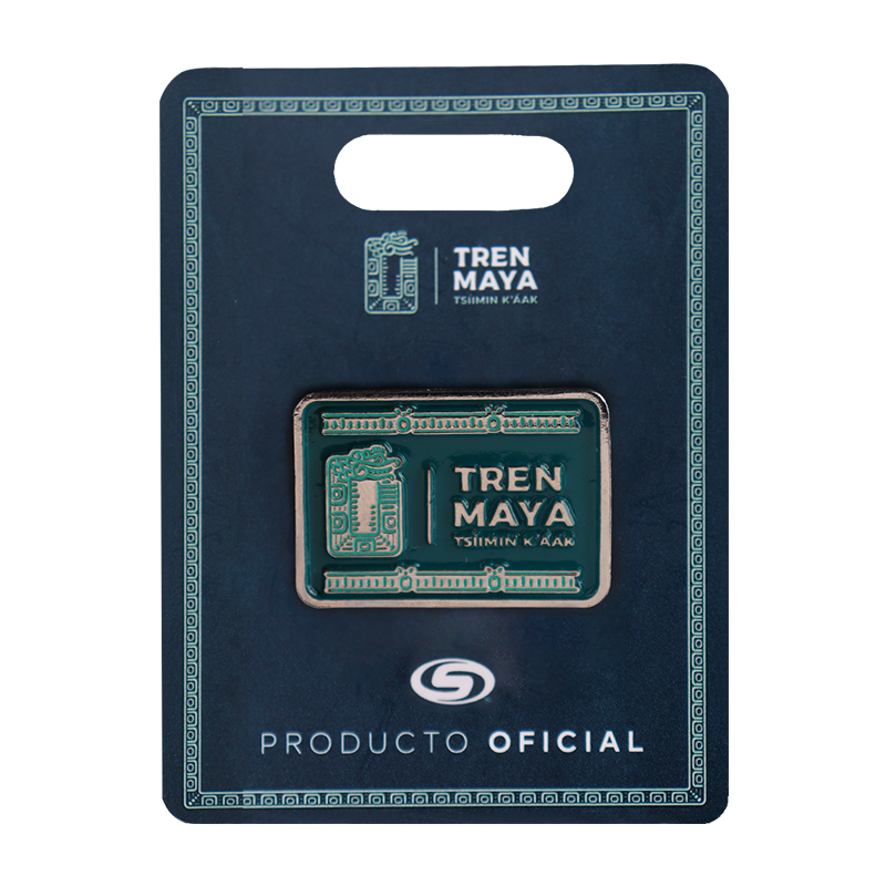 Pin Tren Maya Logo Cuadrado